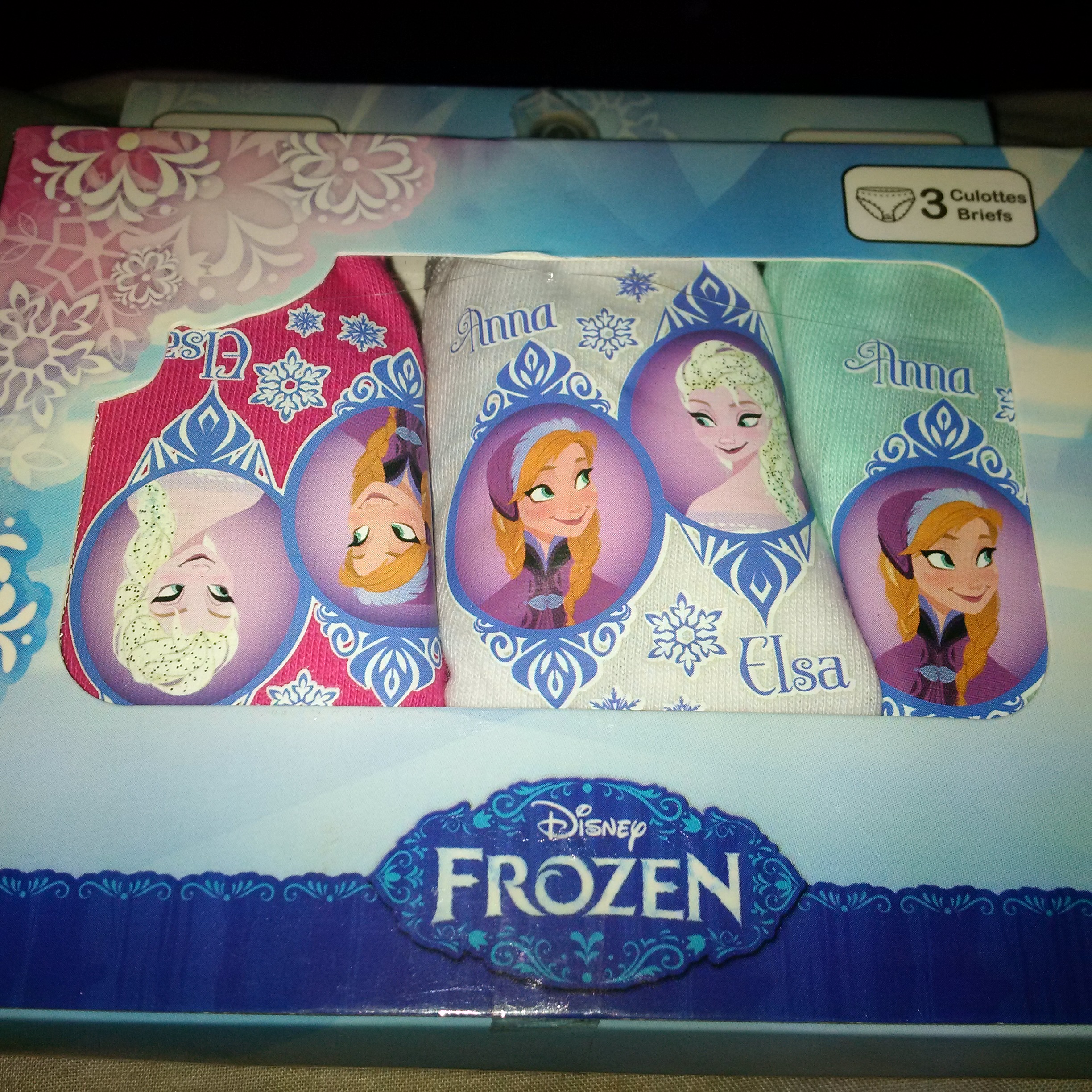 Girls Disney Frozen Briefs Style 3 (3 Pack)