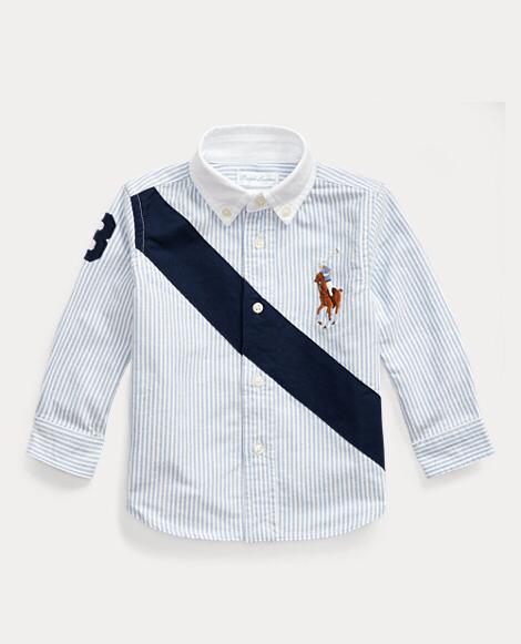 Ralph Lauren Baby Boy Banner Cotton Oxford Shirt | Lacreme Kids