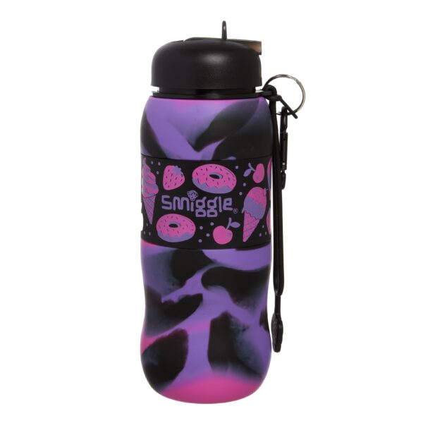 SMIGGLE SILICONE ROLL BOTTLE DRINKING WATER BOTTLE PURPLE