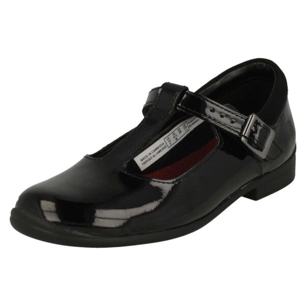 CLARKS GIRLS T-BAR SCHOOL SHOES JAMIE SKY