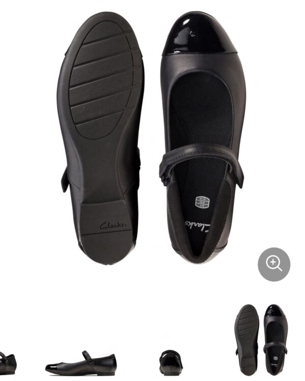 Clark’s Scala Gem Youth Black Leather