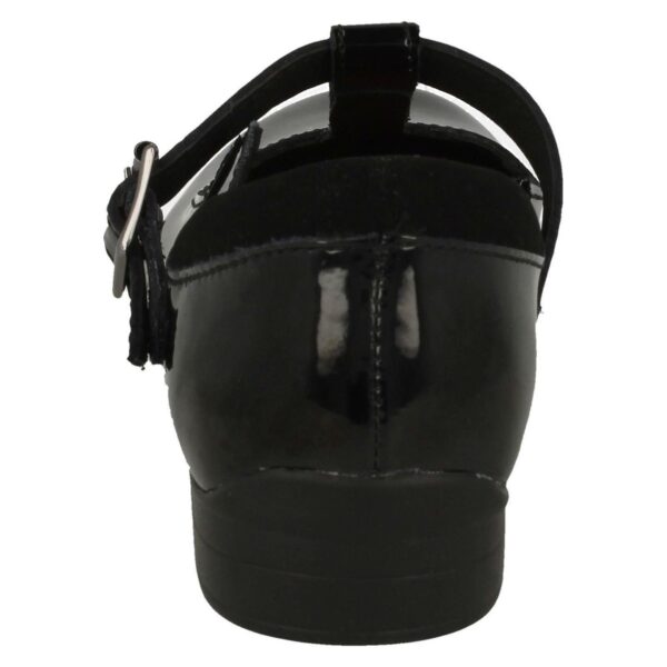 CLARKS GIRLS T-BAR SCHOOL SHOES JAMIE SKY