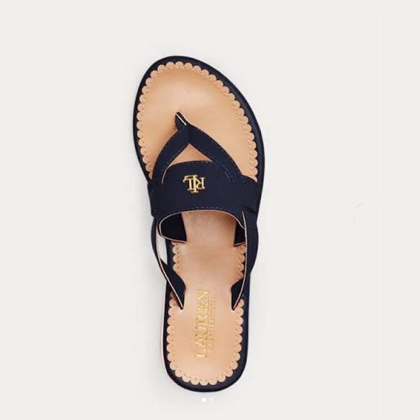 Polo Ralph Lauren  Faux-nubuck Navy Leather Flip-flop